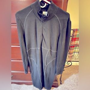 ATHLETA Basic Black Zip-Up Dress—Great for Travel! Size—XL